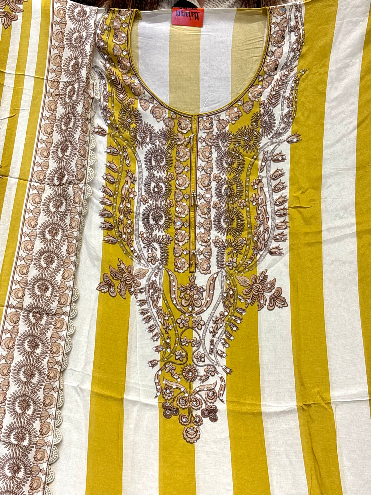 Sequin Work Unstitched Suit