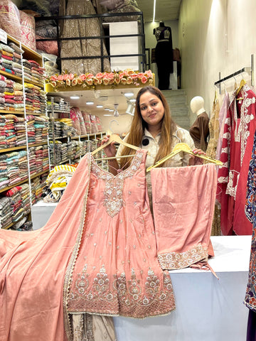 Short Anarkali with Farshi Salwar