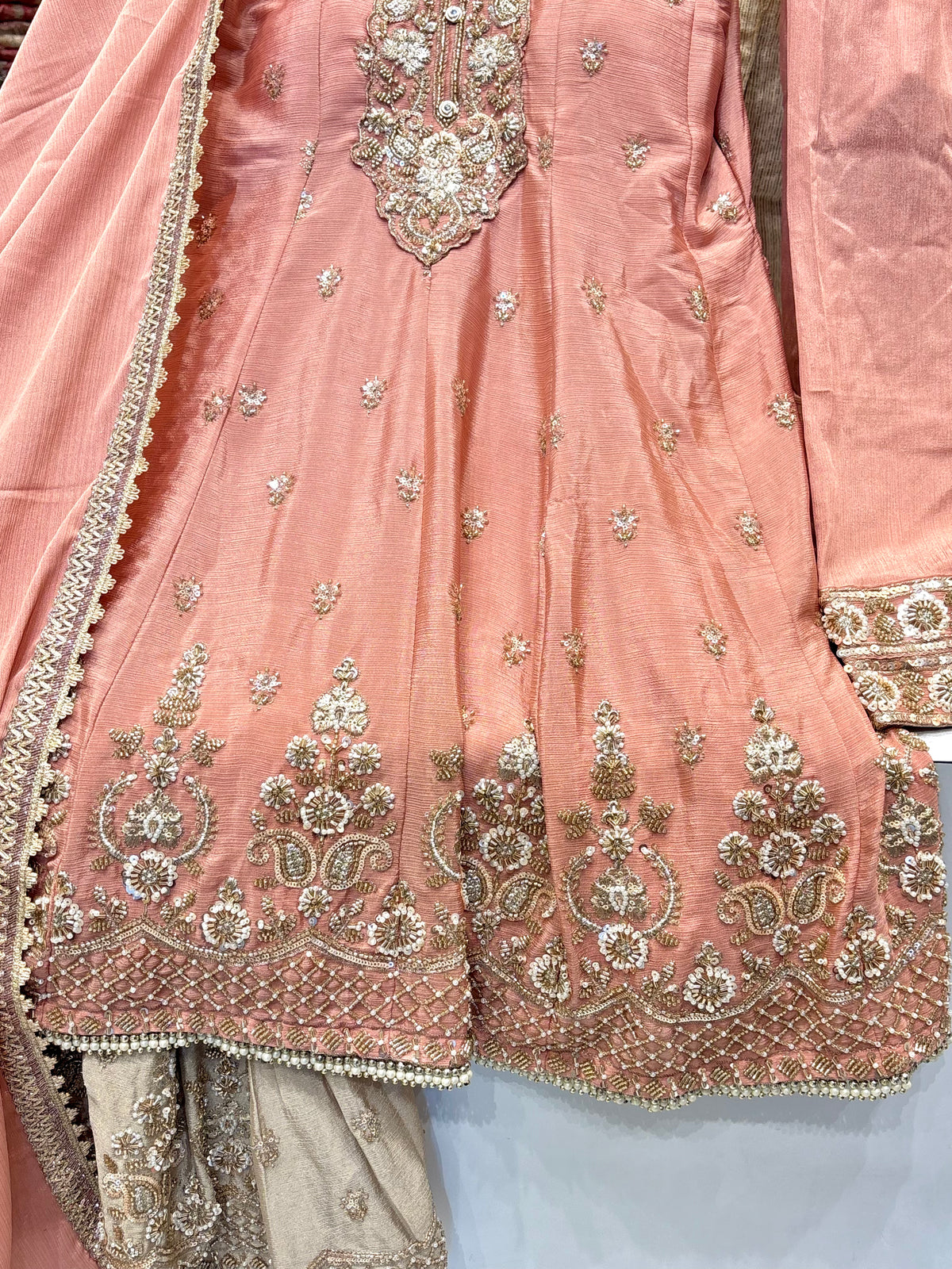 Short Anarkali with Farshi Salwar