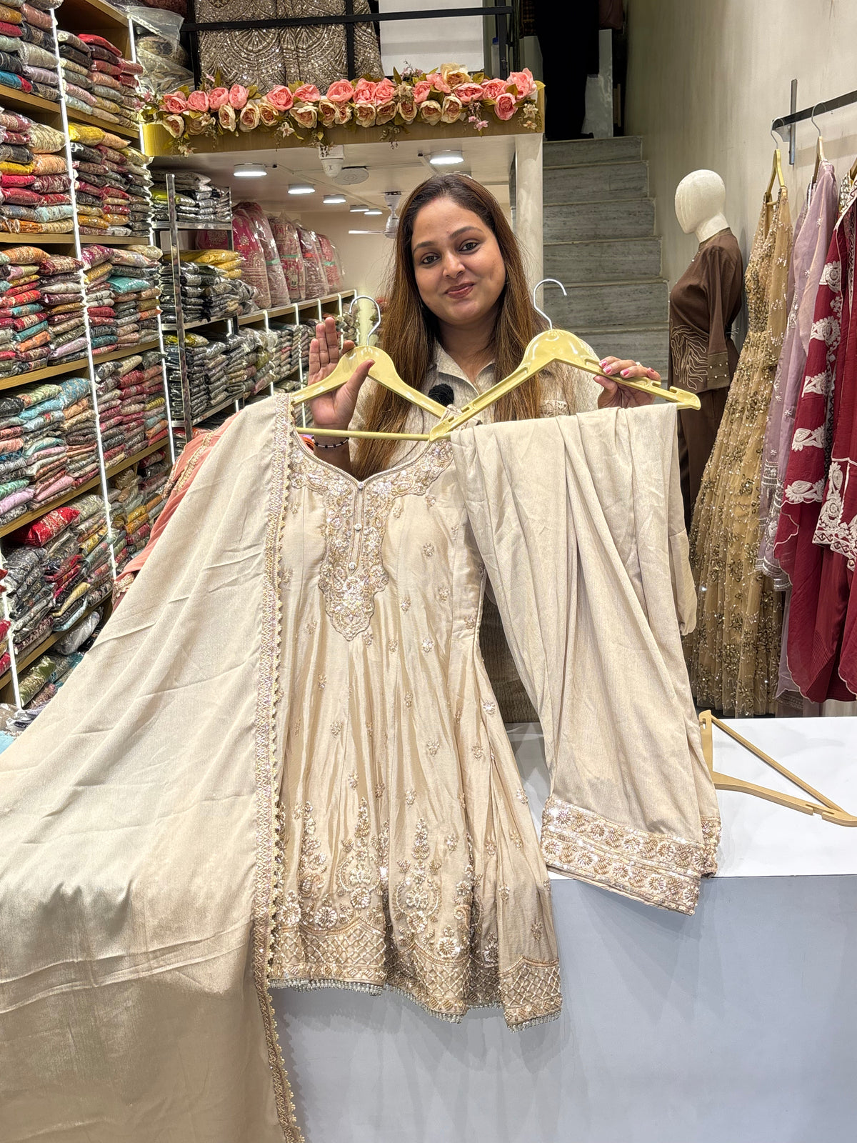 Short Anarkali with Farshi Salwar