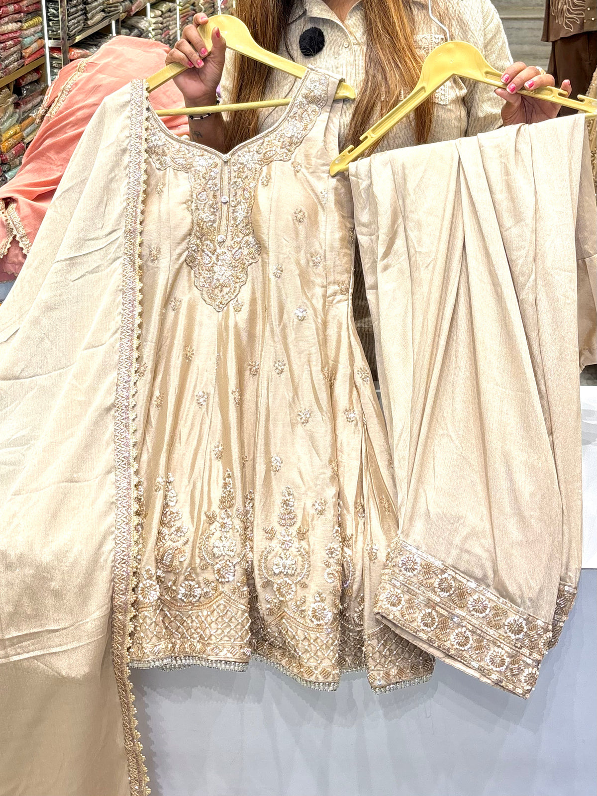 Short Anarkali with Farshi Salwar