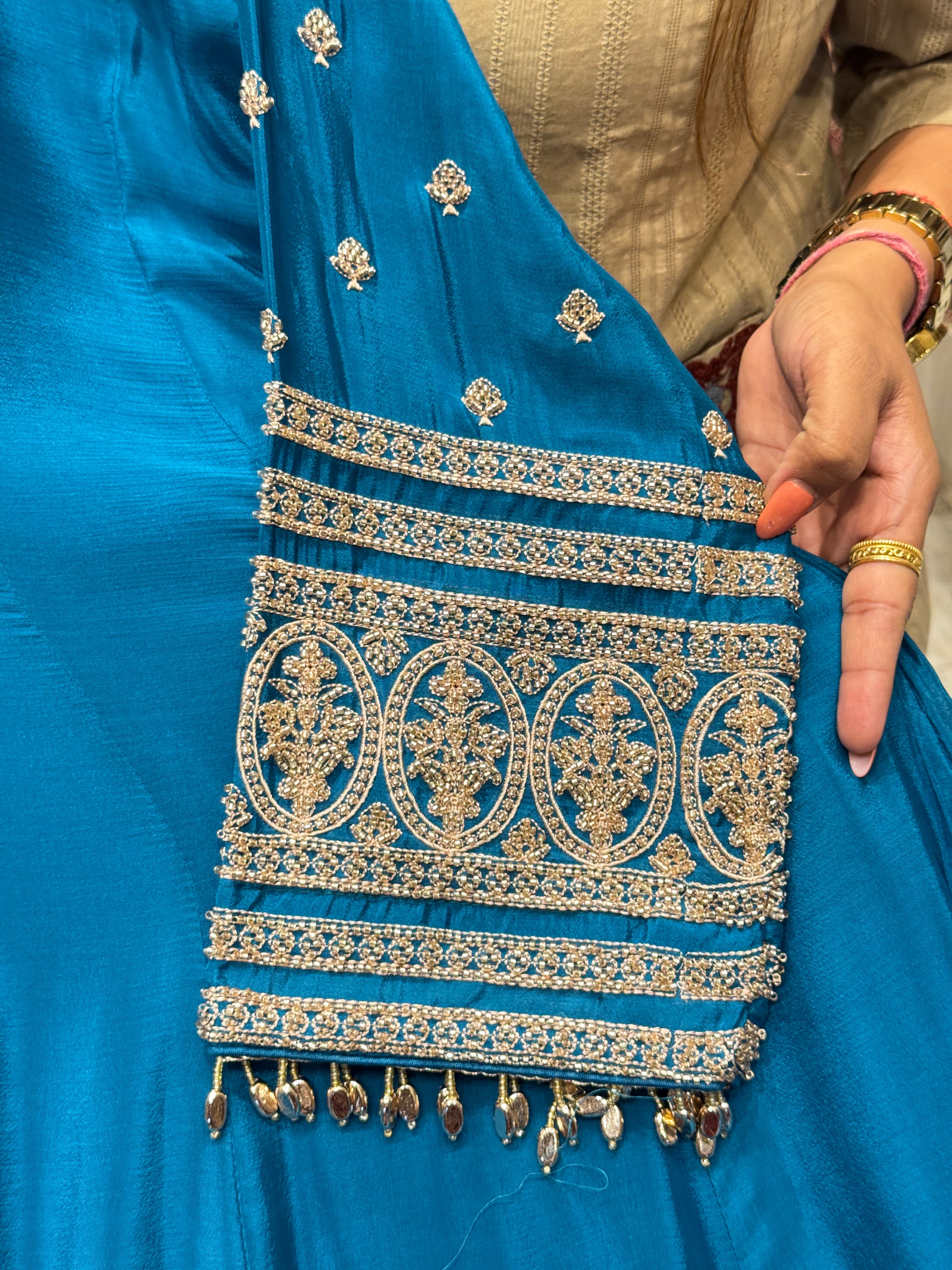 Azure Zehra Luxury Partywear Suit Set