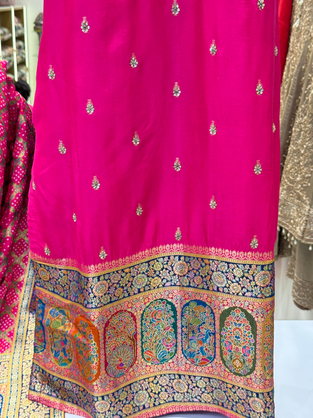 Rani Gulbahar Banarasi Partywear Suit Set