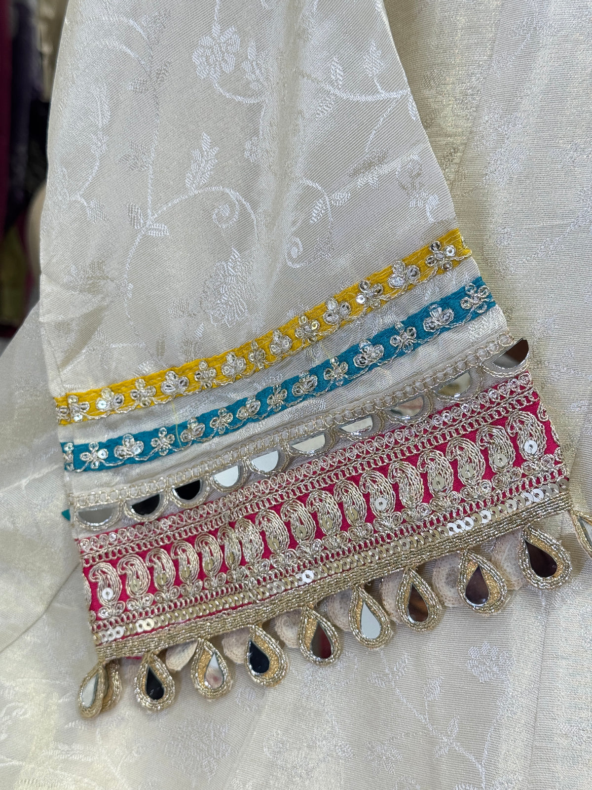 Ivory Noor Luxe Partywear Suit Set