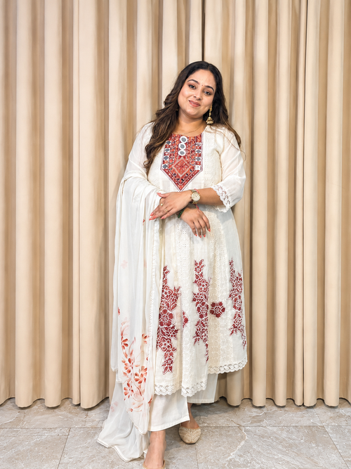 Ivory Bloom Anarkali Suit