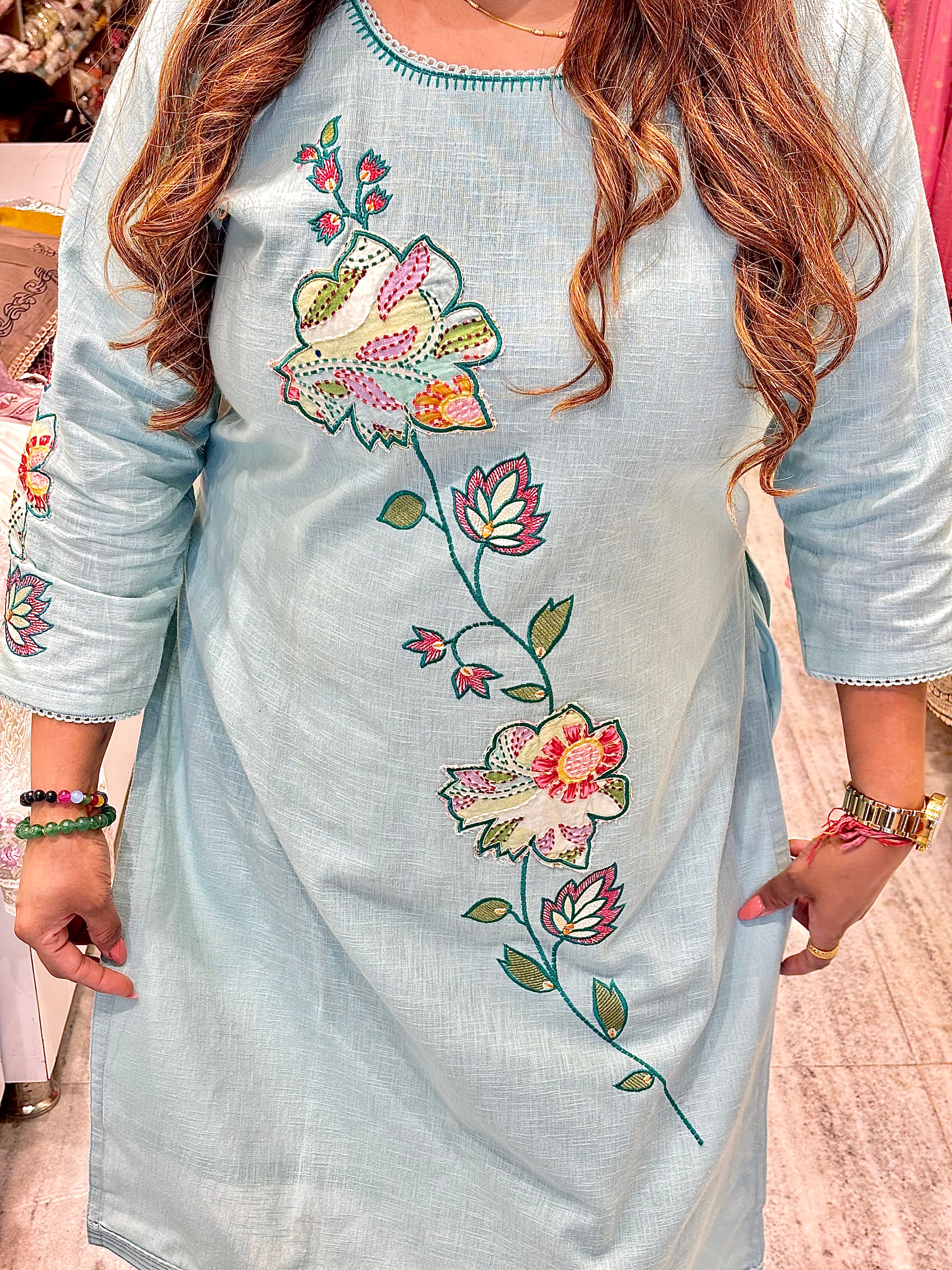 Aafreen Embroidered Lilan Cotton Suit Set