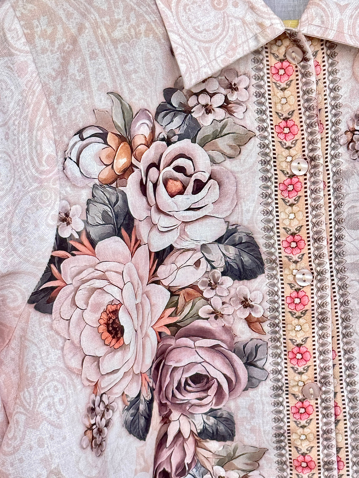 Rosé Bloom Printed Cotton Co-ord Set