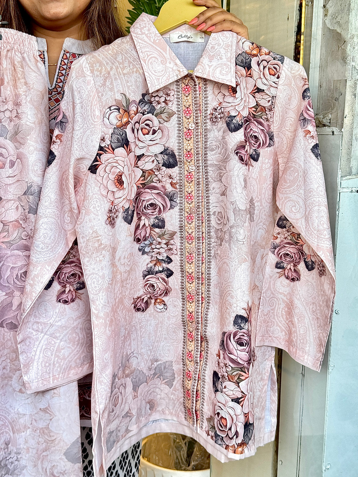 Rosé Bloom Printed Cotton Co-ord Set