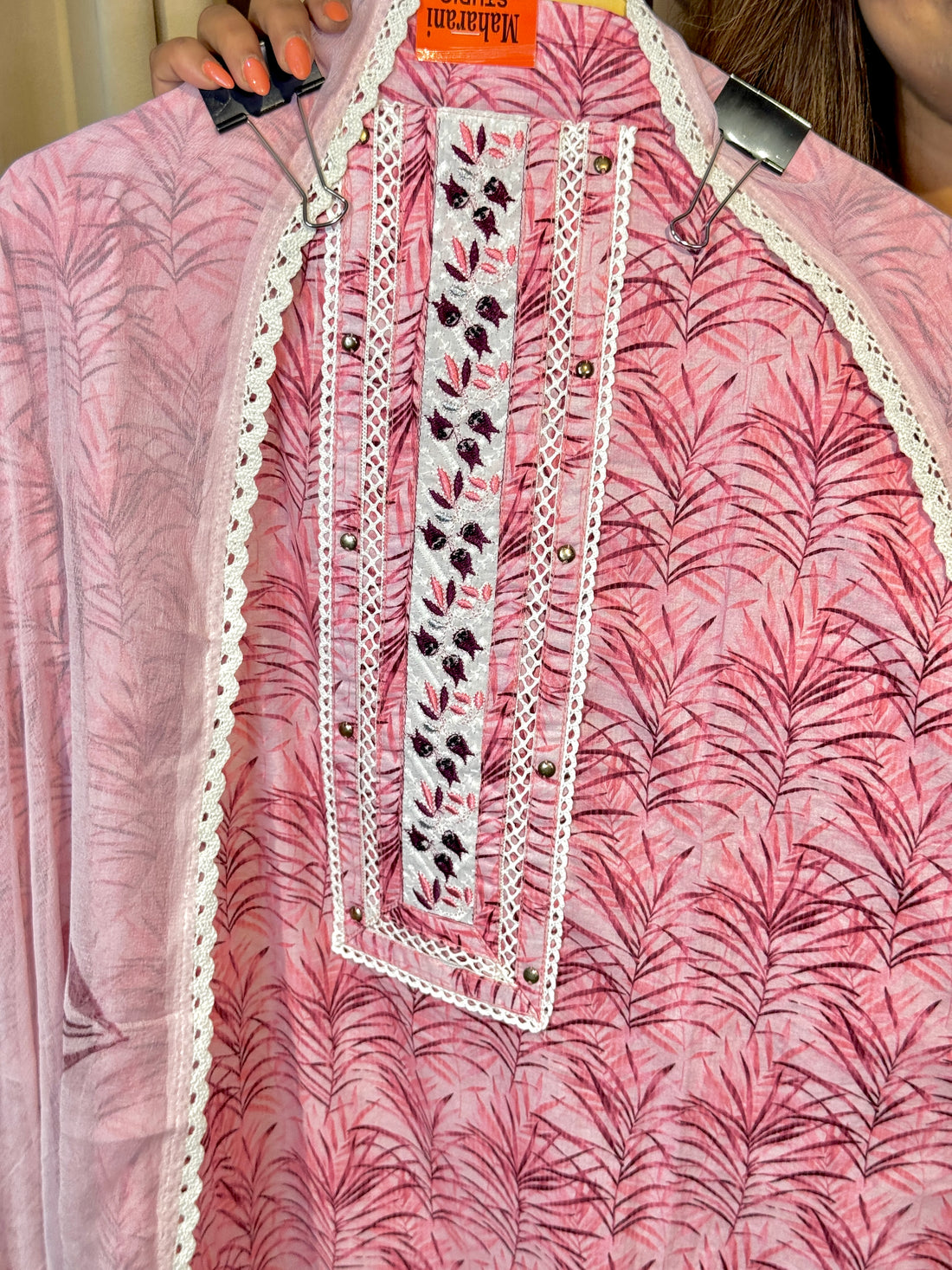 Blush Bloom Cotton Unstitched Suit Set