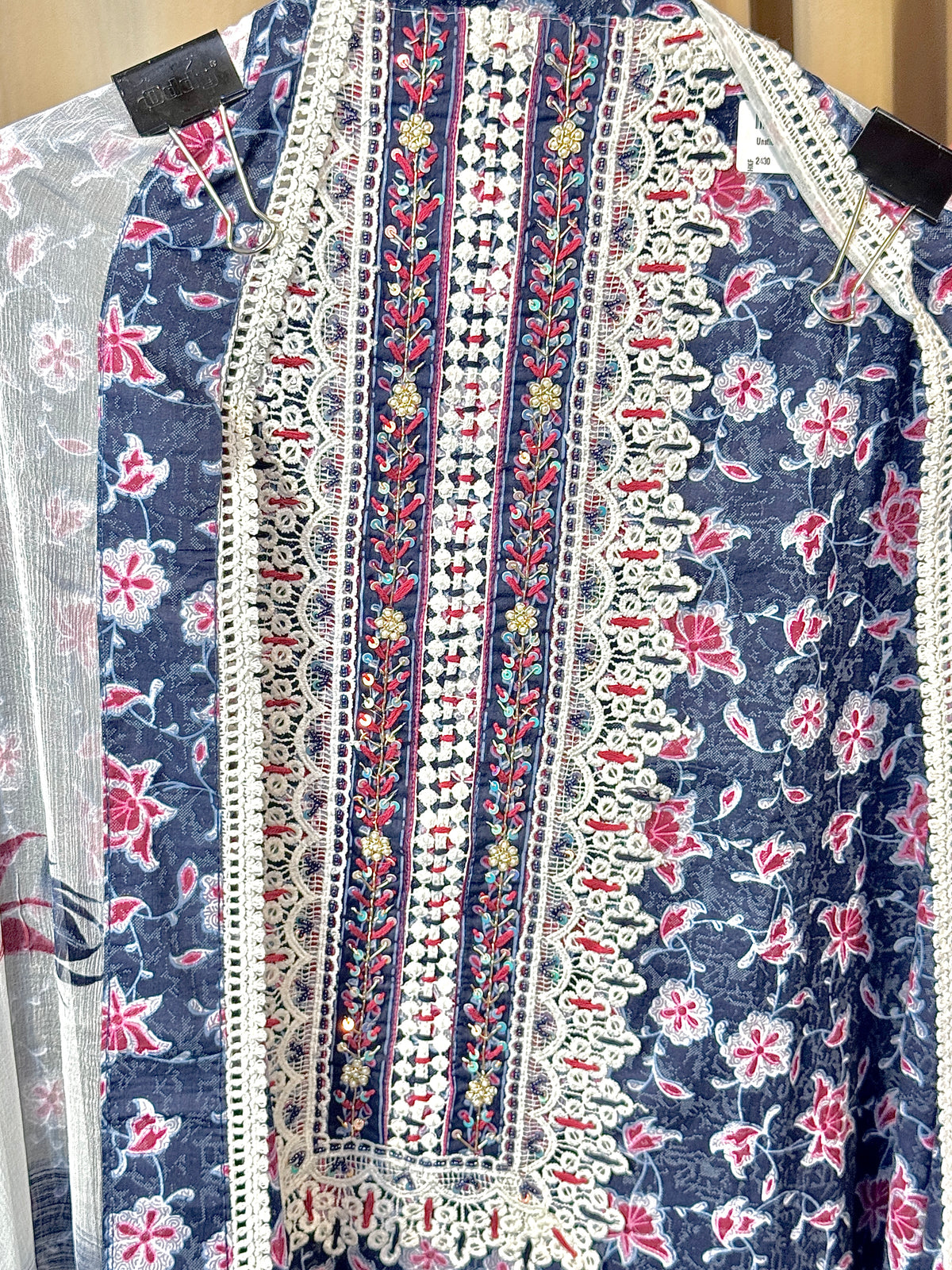 Noor Cotton Unstitched Suit Set - 3 Piece