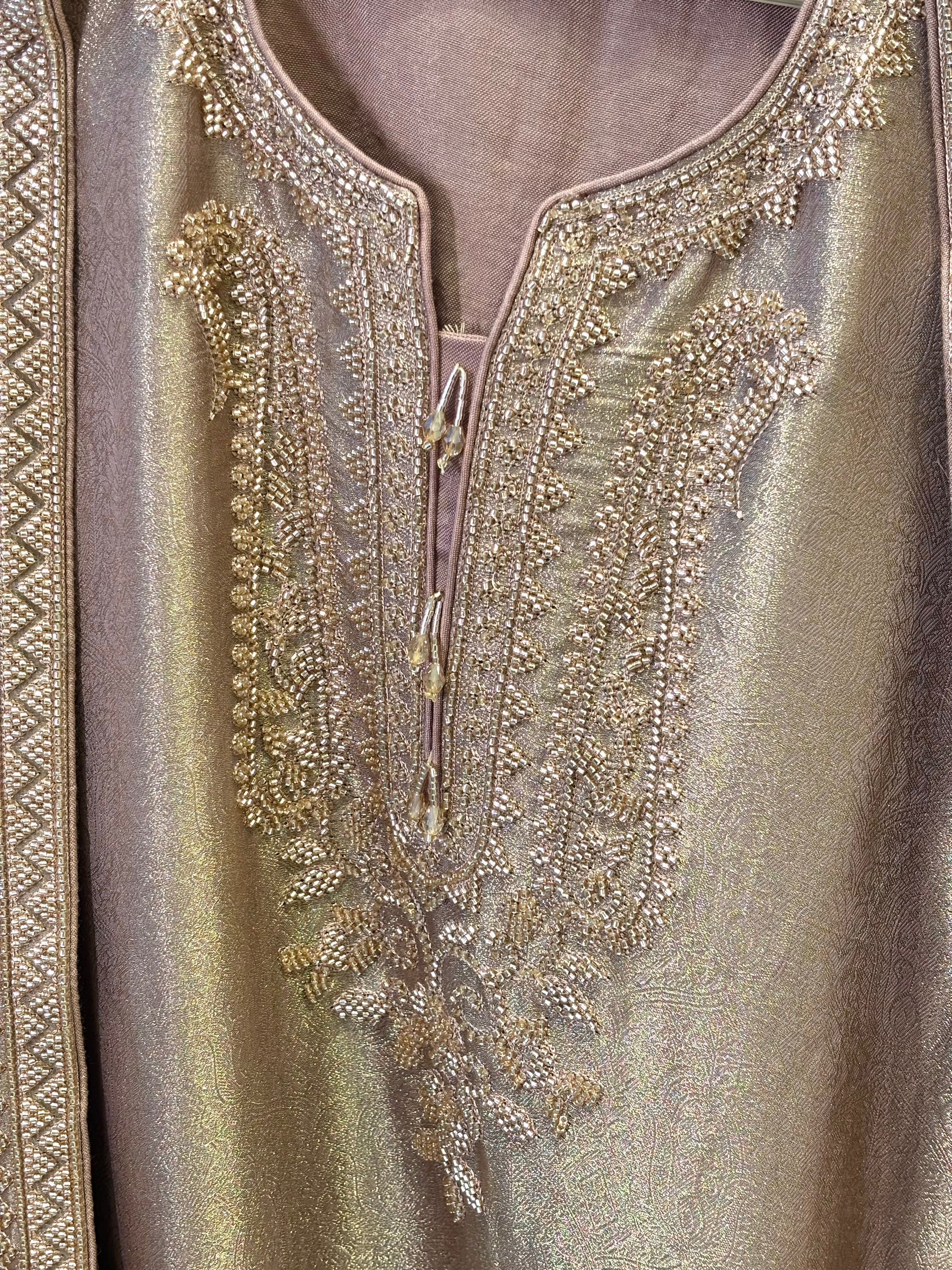 Blush Gold Shimmer Bell-Bottom Set