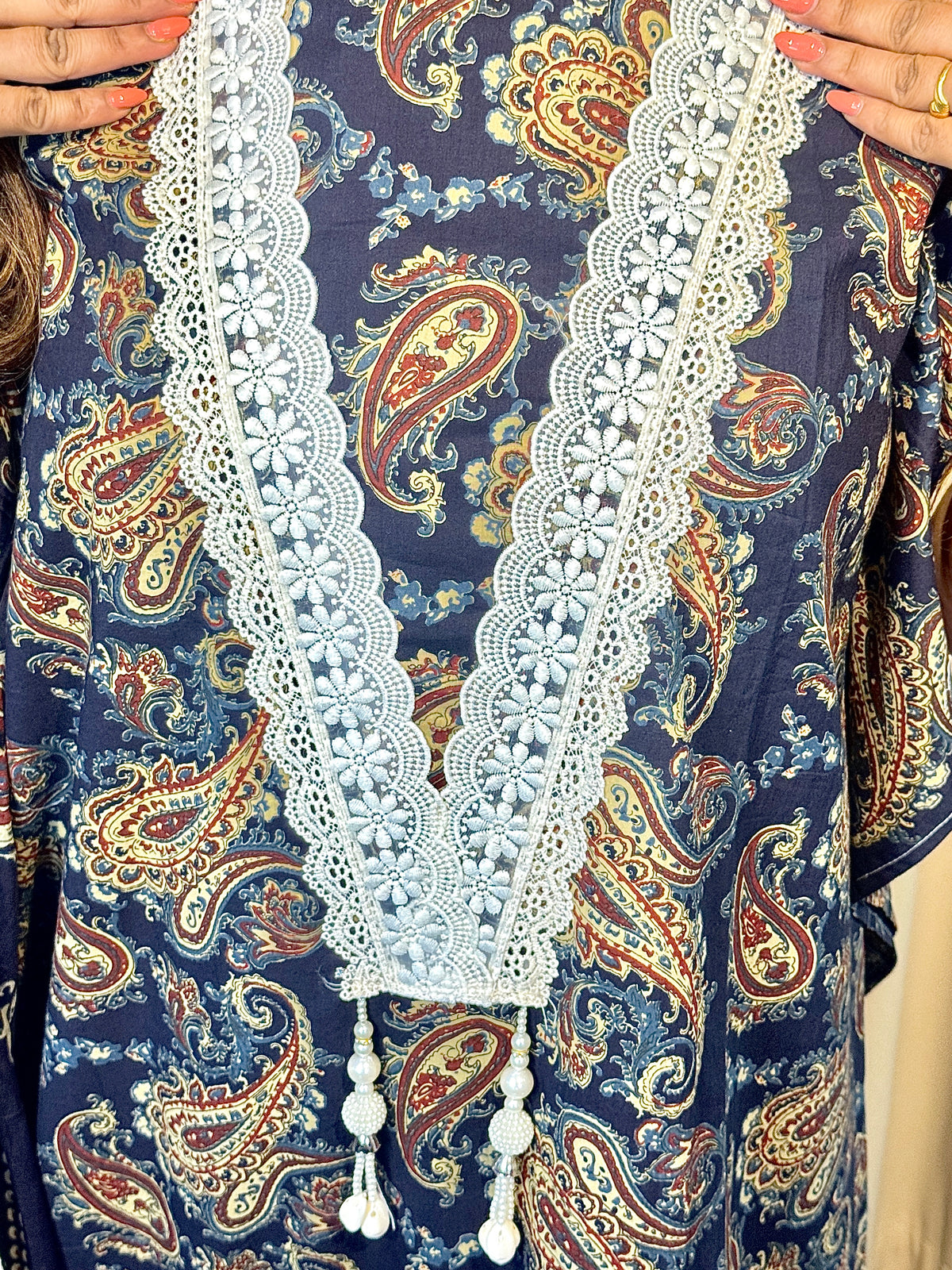 Noor Paisley Cotton Unstitched Suit Set
