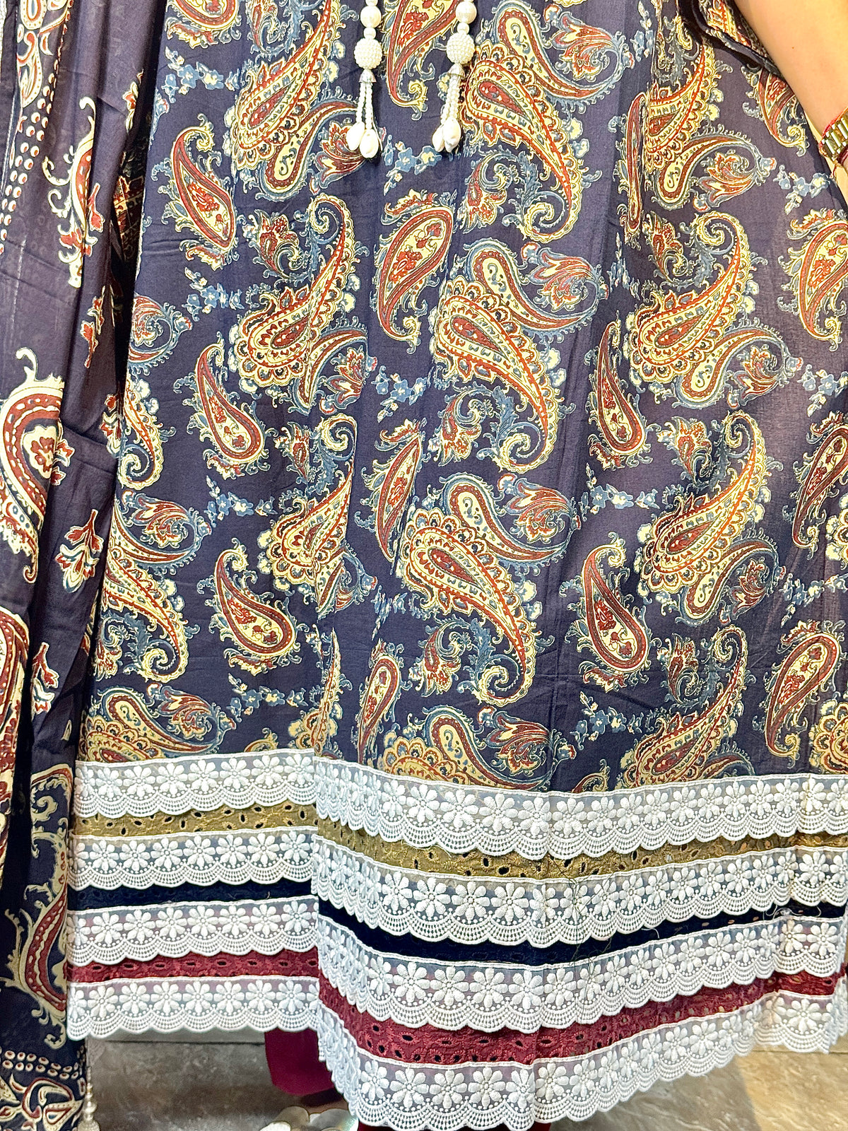 Noor Paisley Cotton Unstitched Suit Set