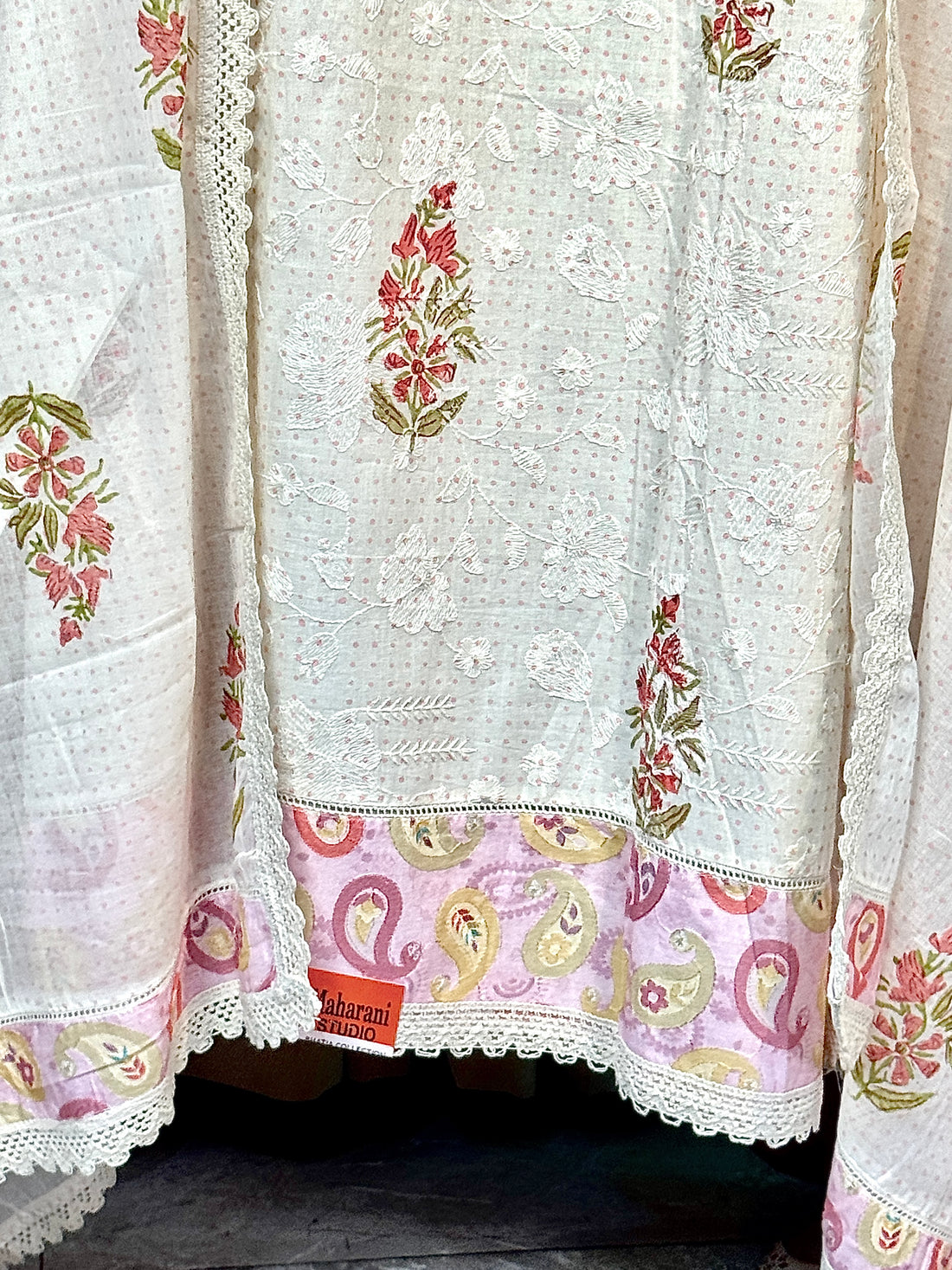 Blush Bloom Cotton Unstitched Suit Set