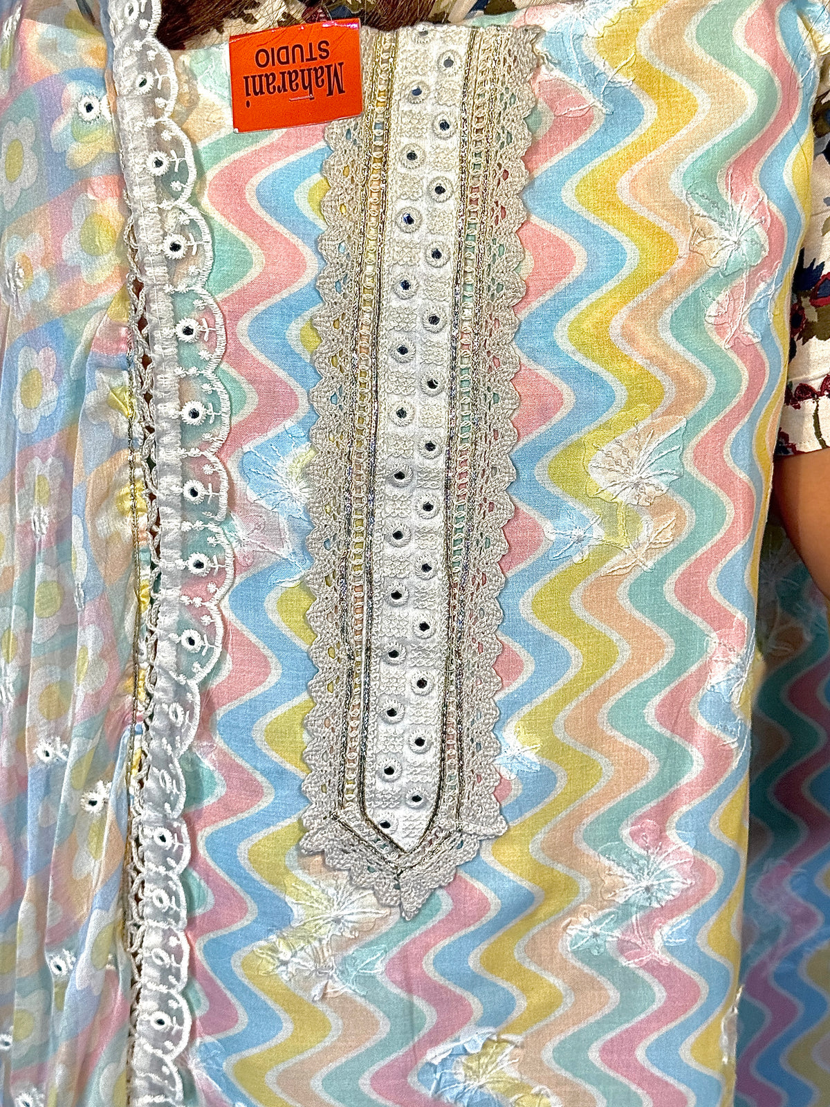 Pastel Grace Cotton Unstitched Suit Set