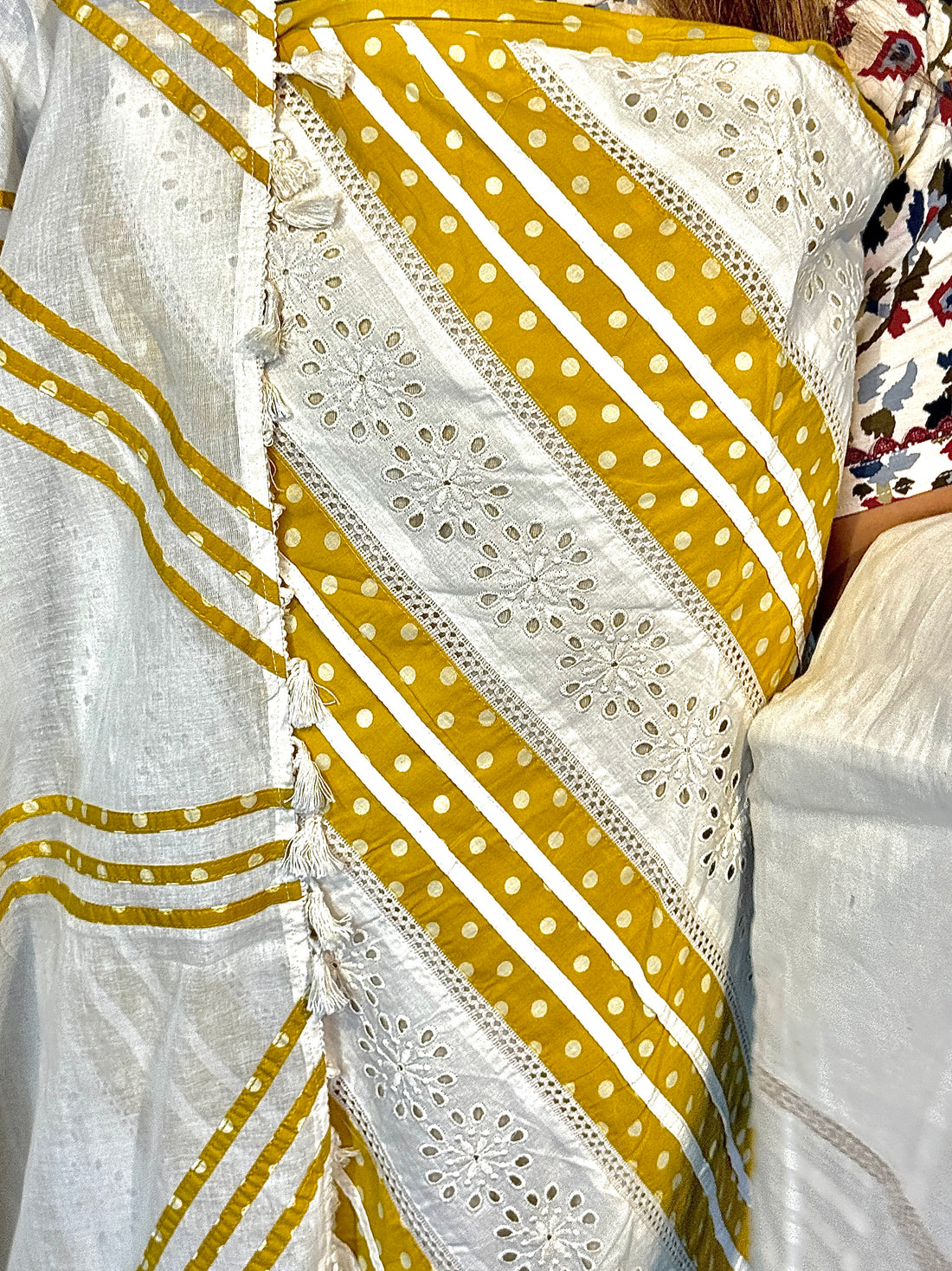 Sunbeam Chikankari Cotton Unstitched Suit Set
