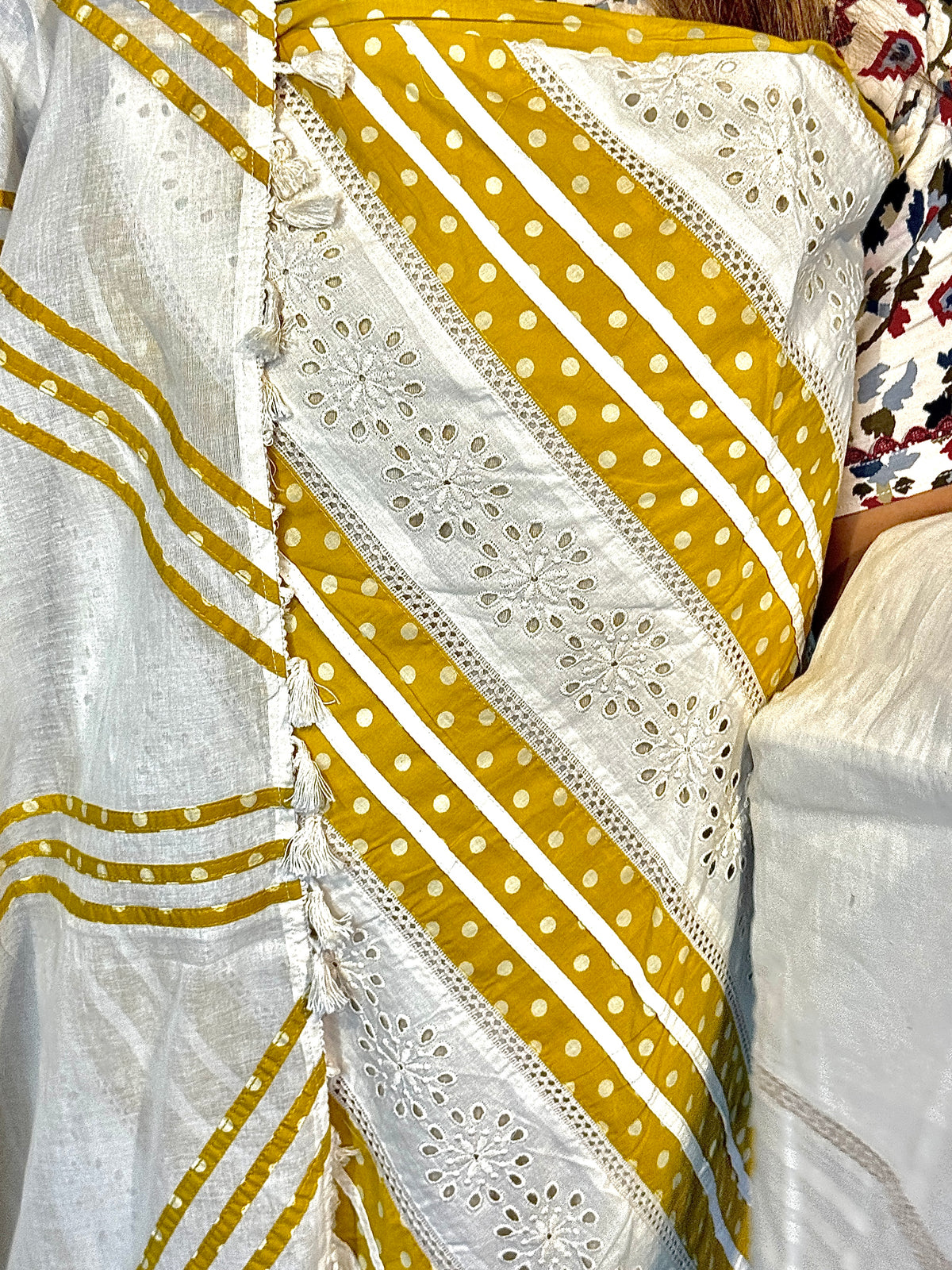 Sunbeam Chikankari Cotton Unstitched Suit Set