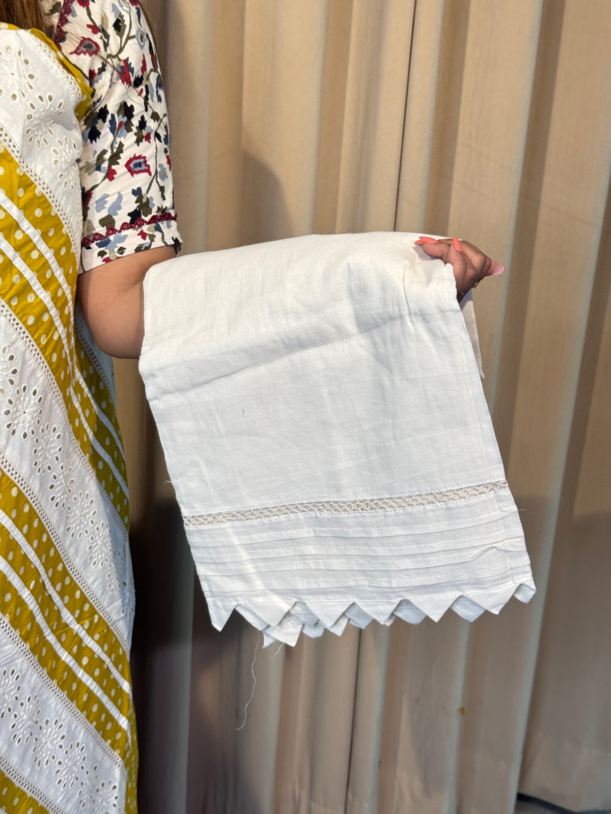 Sunbeam Chikankari Cotton Unstitched Suit Set