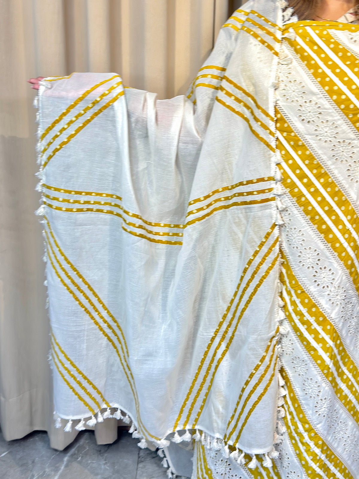 Sunbeam Chikankari Cotton Unstitched Suit Set