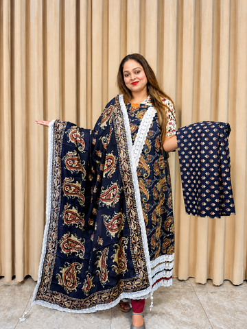 Noor Paisley Cotton Unstitched Suit Set