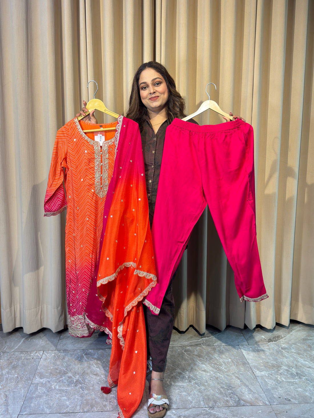 Festive Chinnon Straight Suit