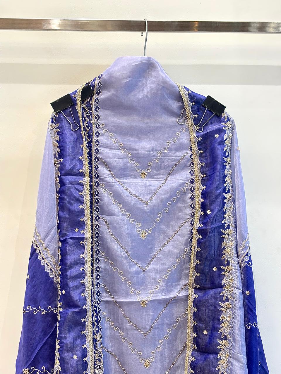 Heavy Embroidered Unstitched Suit