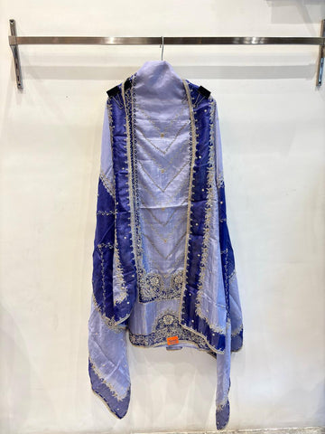 Heavy Embroidered Unstitched Suit