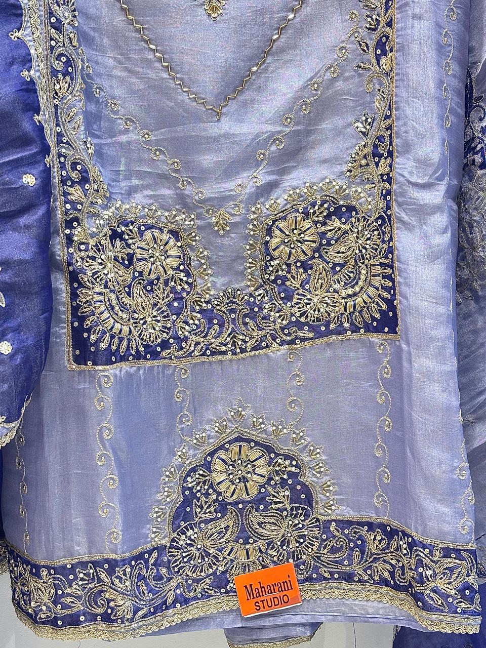 Heavy Embroidered Unstitched Suit