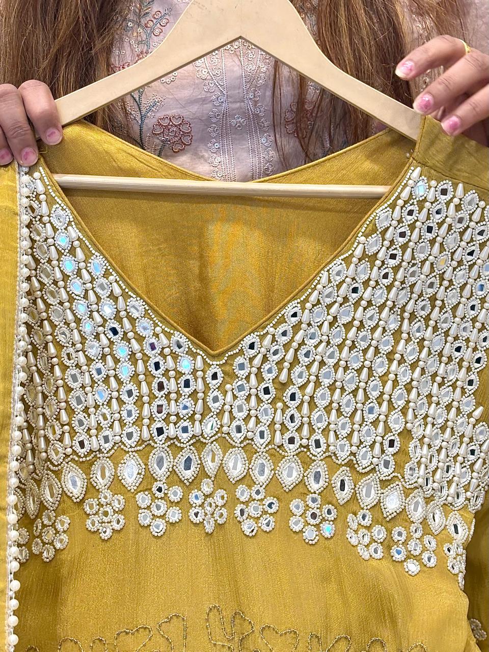 Beads Work Pant Suit Set