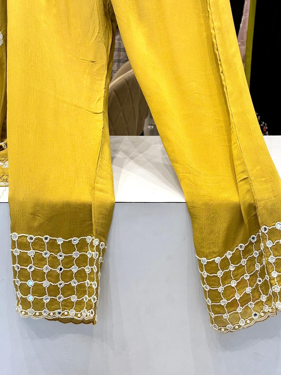 Beads Work Pant Suit Set