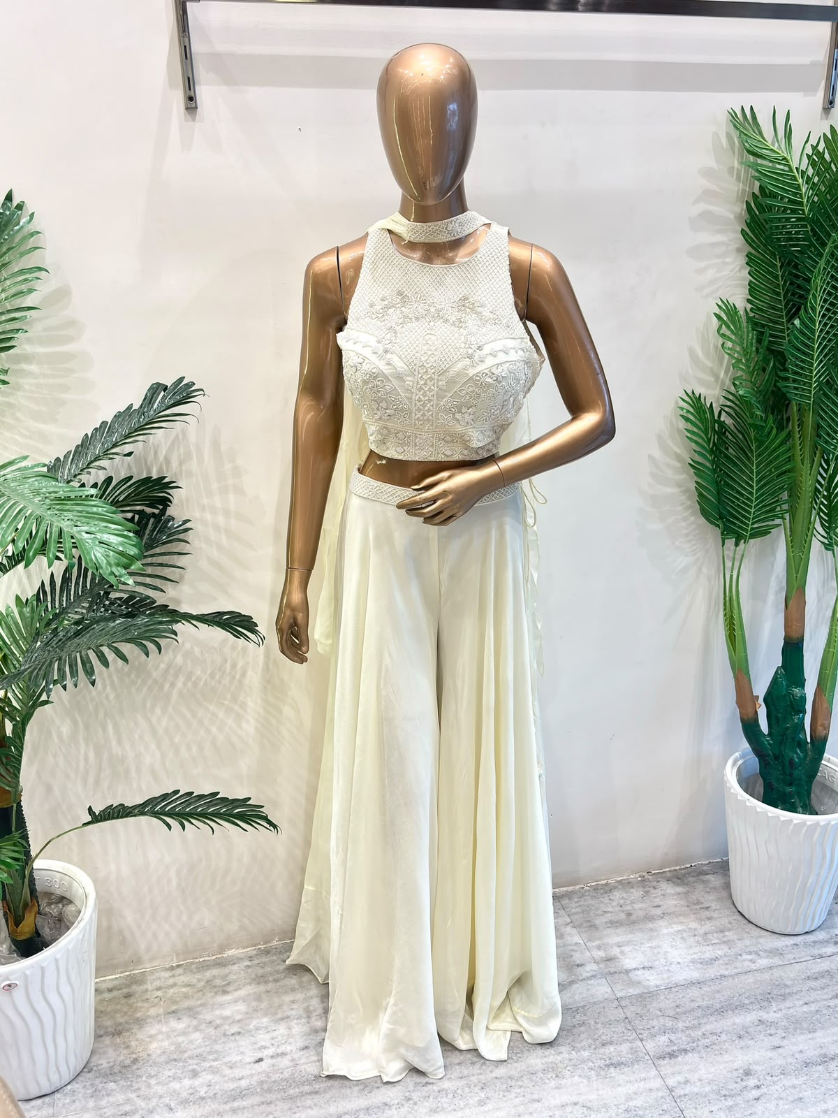 Pearl & Cutdana Indo-Western Dress