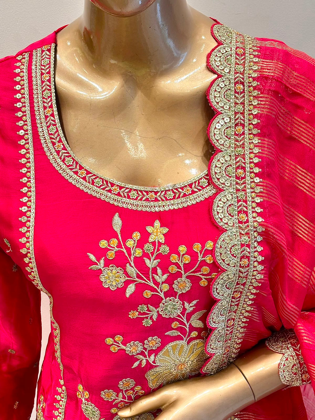 Magenta Gajji Silk Garara Set