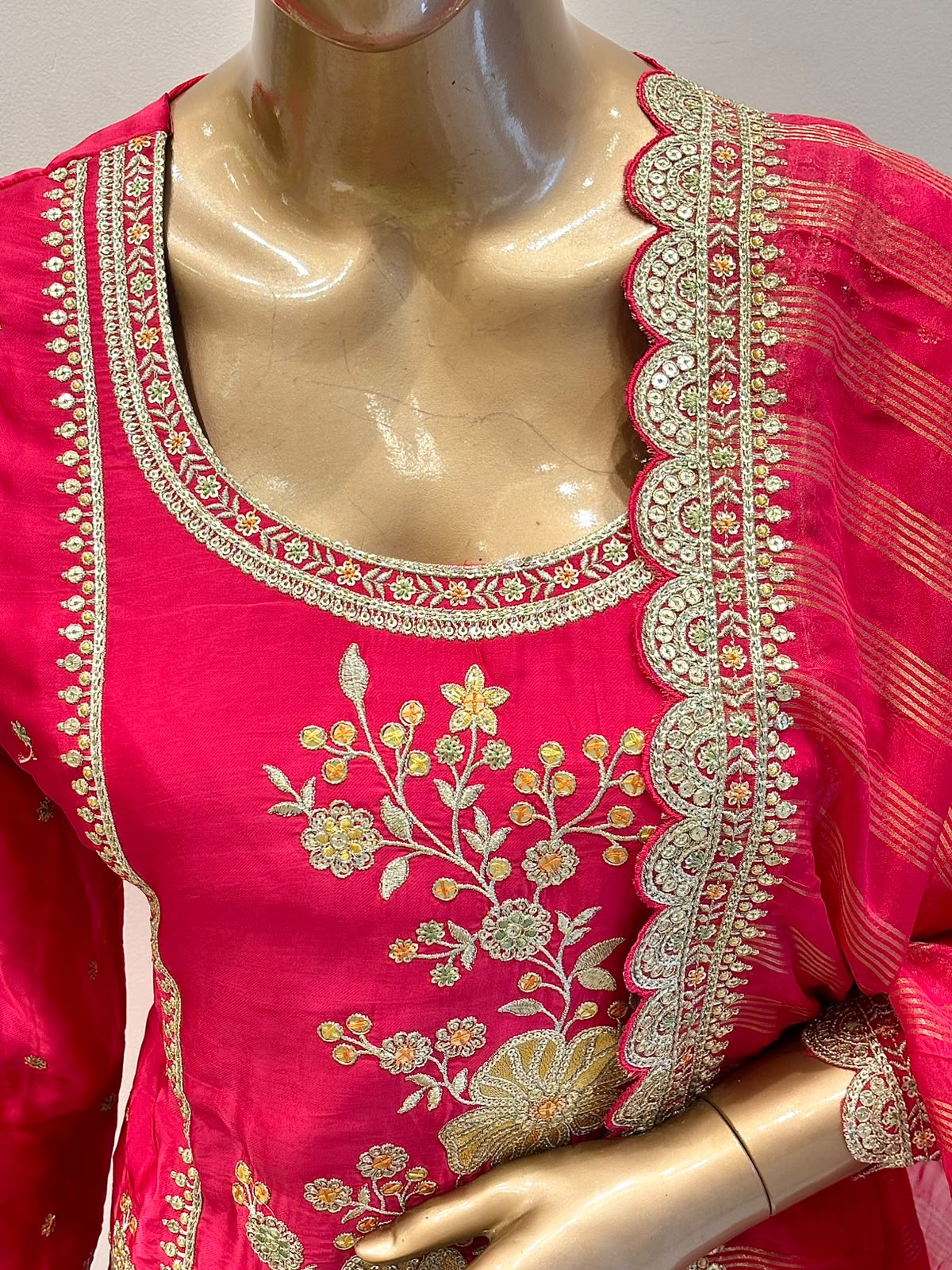 Magenta Gajji Silk Garara Set