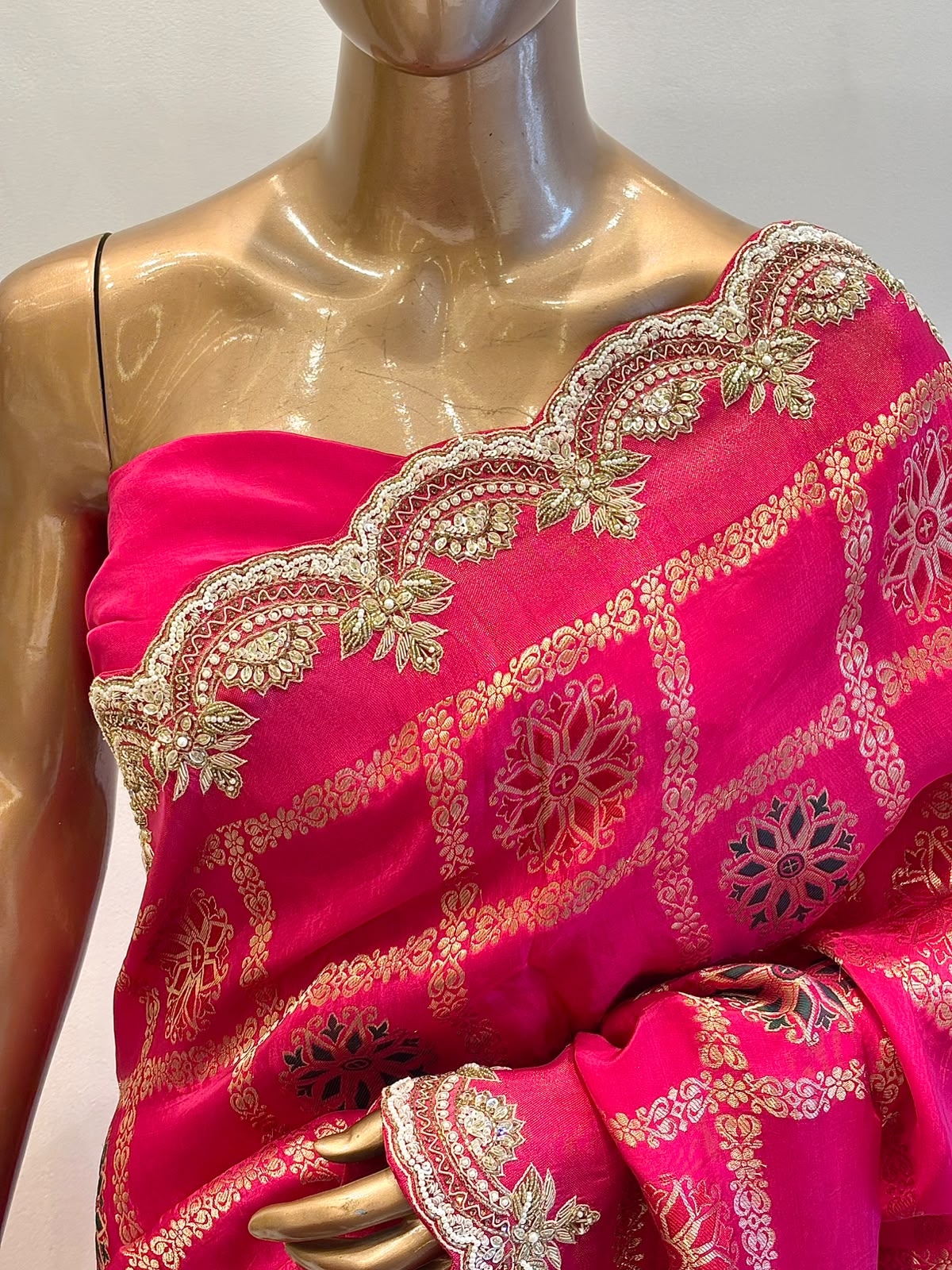 Magenta Handwork Saree