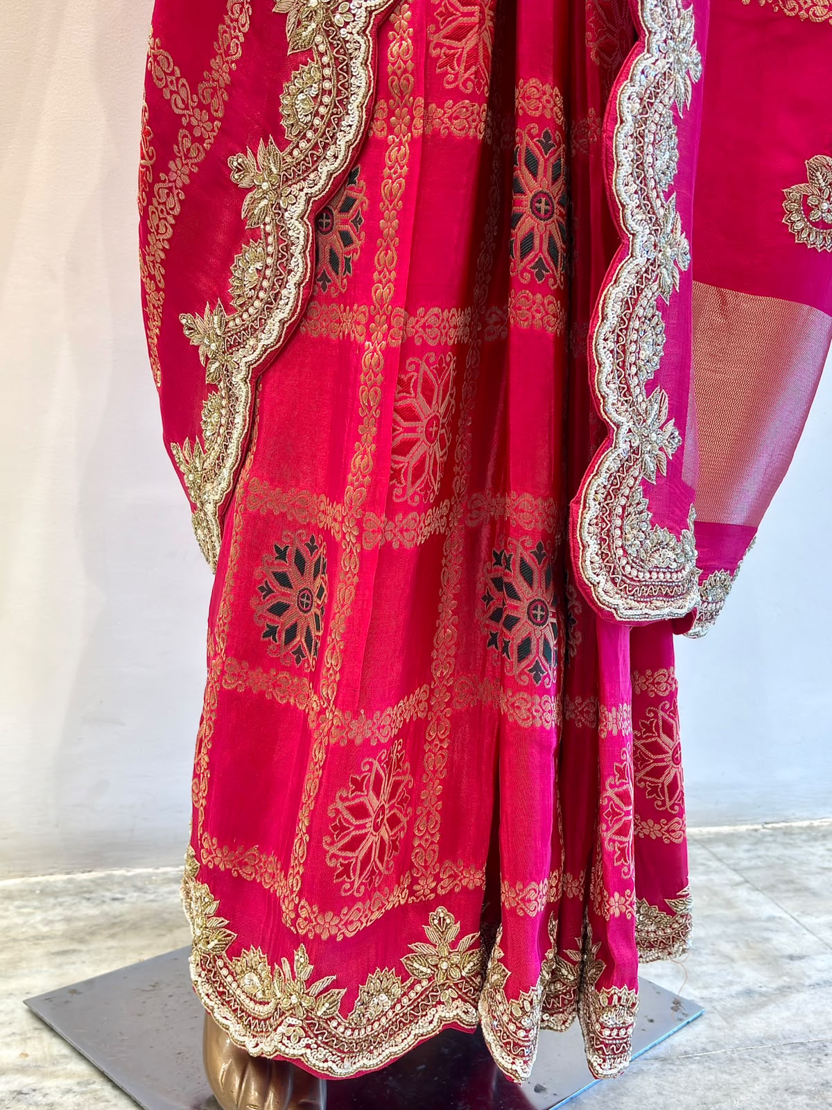 Magenta Handwork Saree