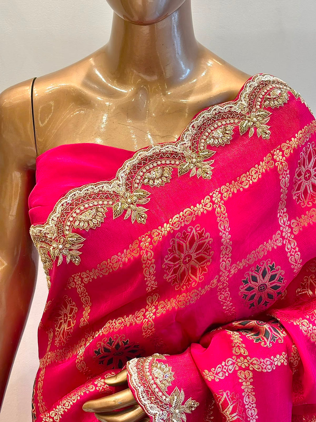 Magenta Handwork Saree
