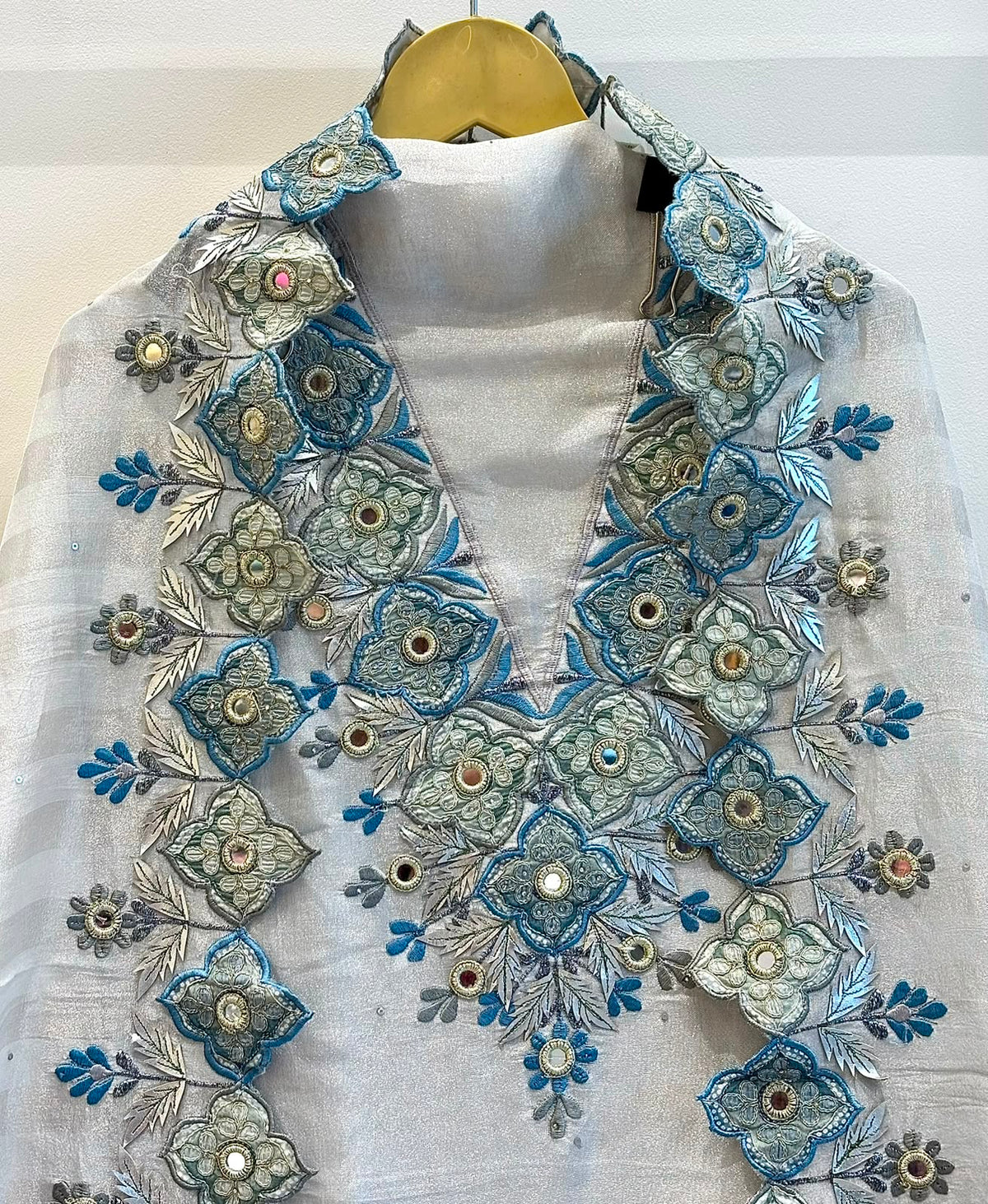 Pastel Embroidered Unstitched Suit