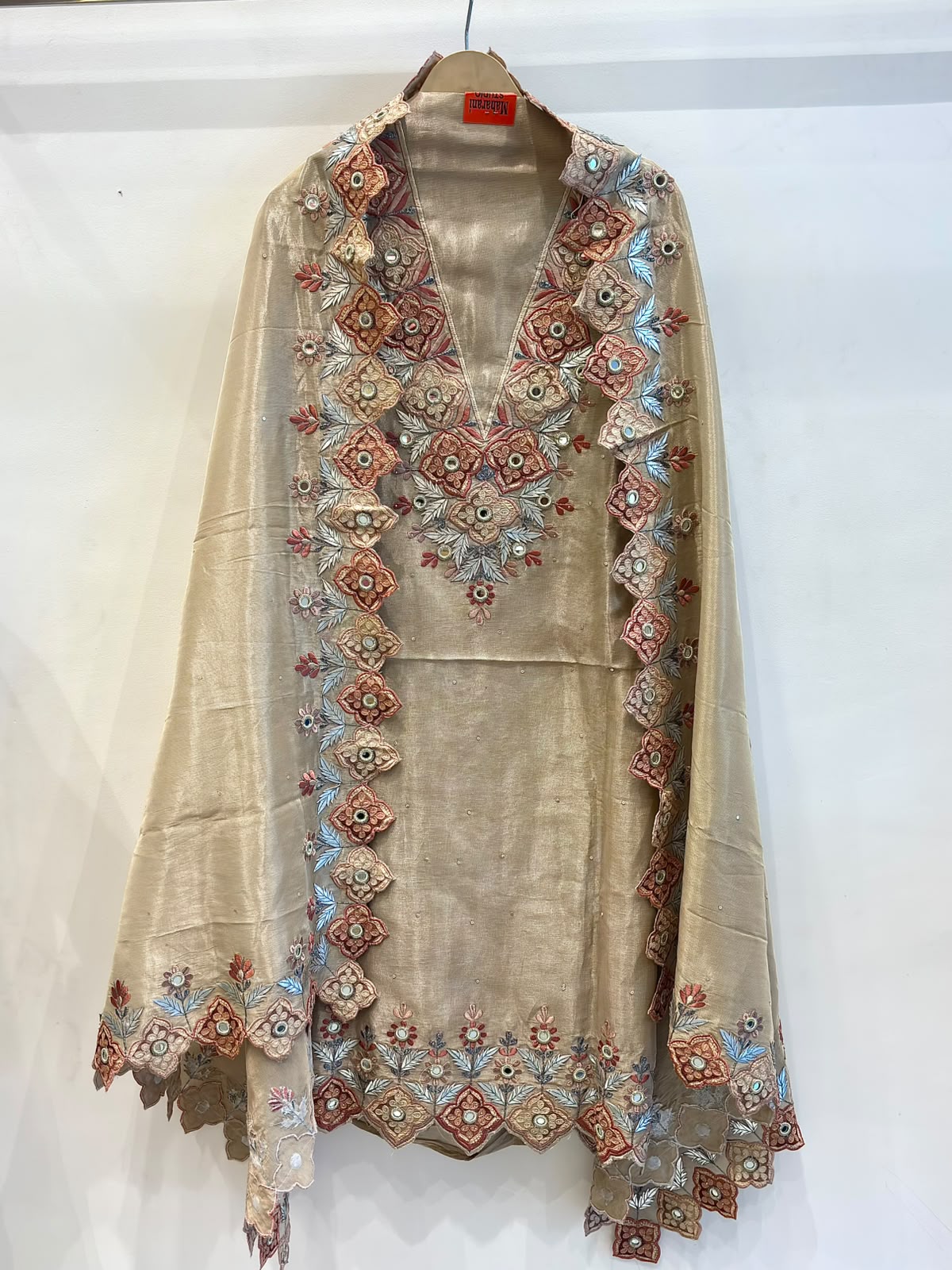Pastel Embroidered Unstitched Suit