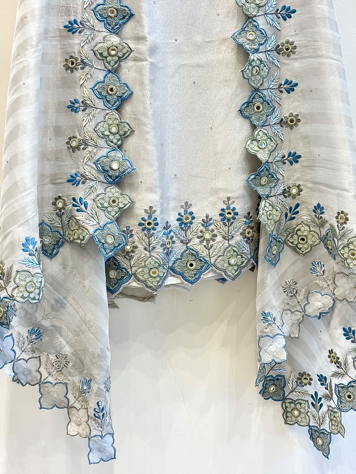 Pastel Embroidered Unstitched Suit
