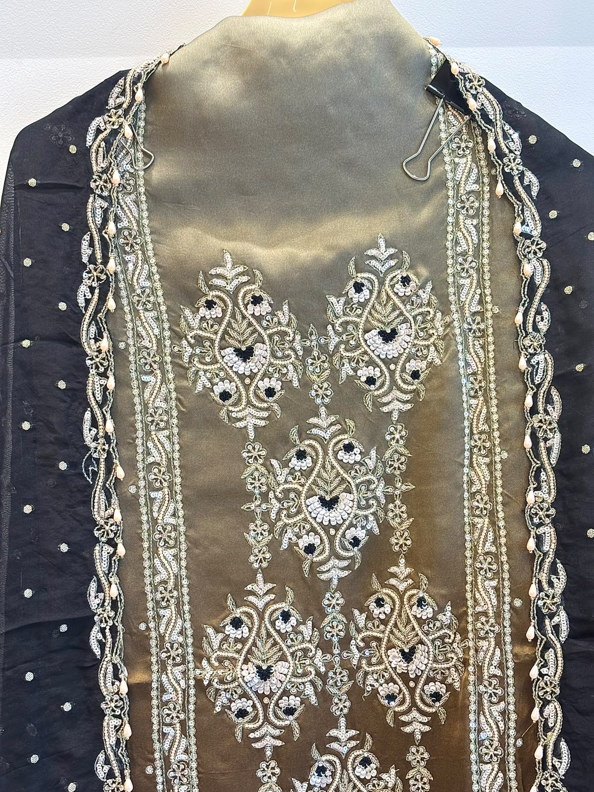 Dual-Shade Gaji Silk Unstitched Suit