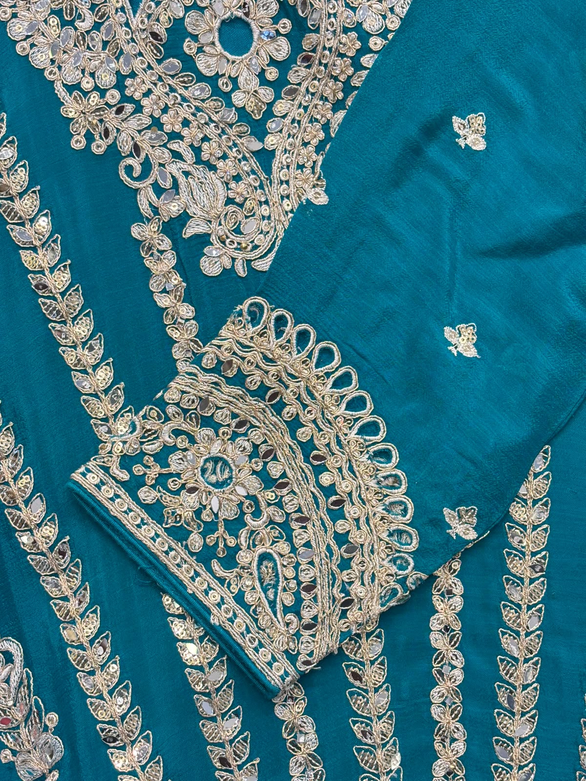 Embroidered Readymade Sharara with Flair