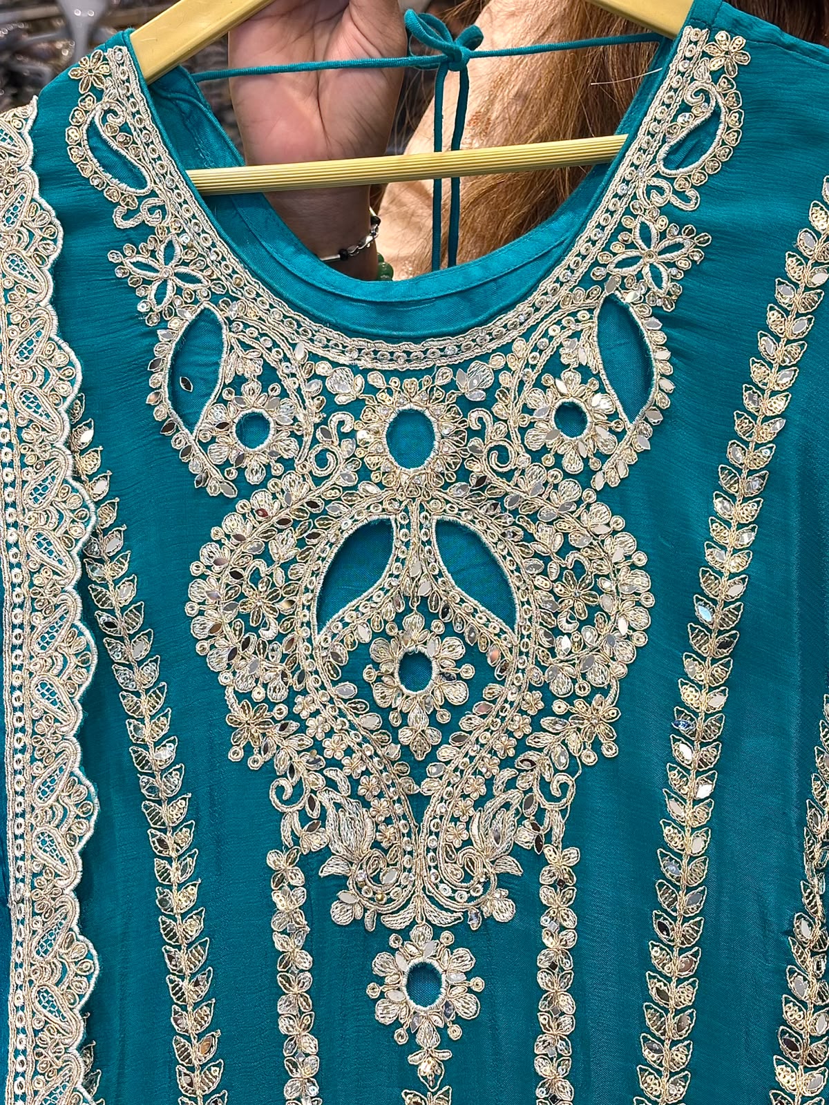 Embroidered Readymade Sharara with Flair