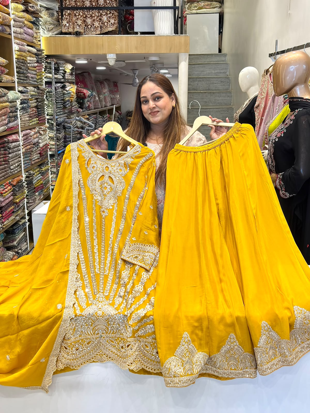 Embroidered Readymade Sharara with Flair