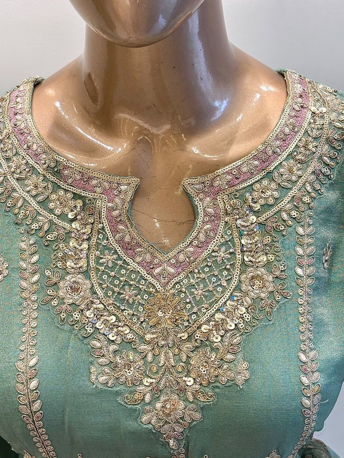 Shimmer Short Anarkali 3-Piece Dress