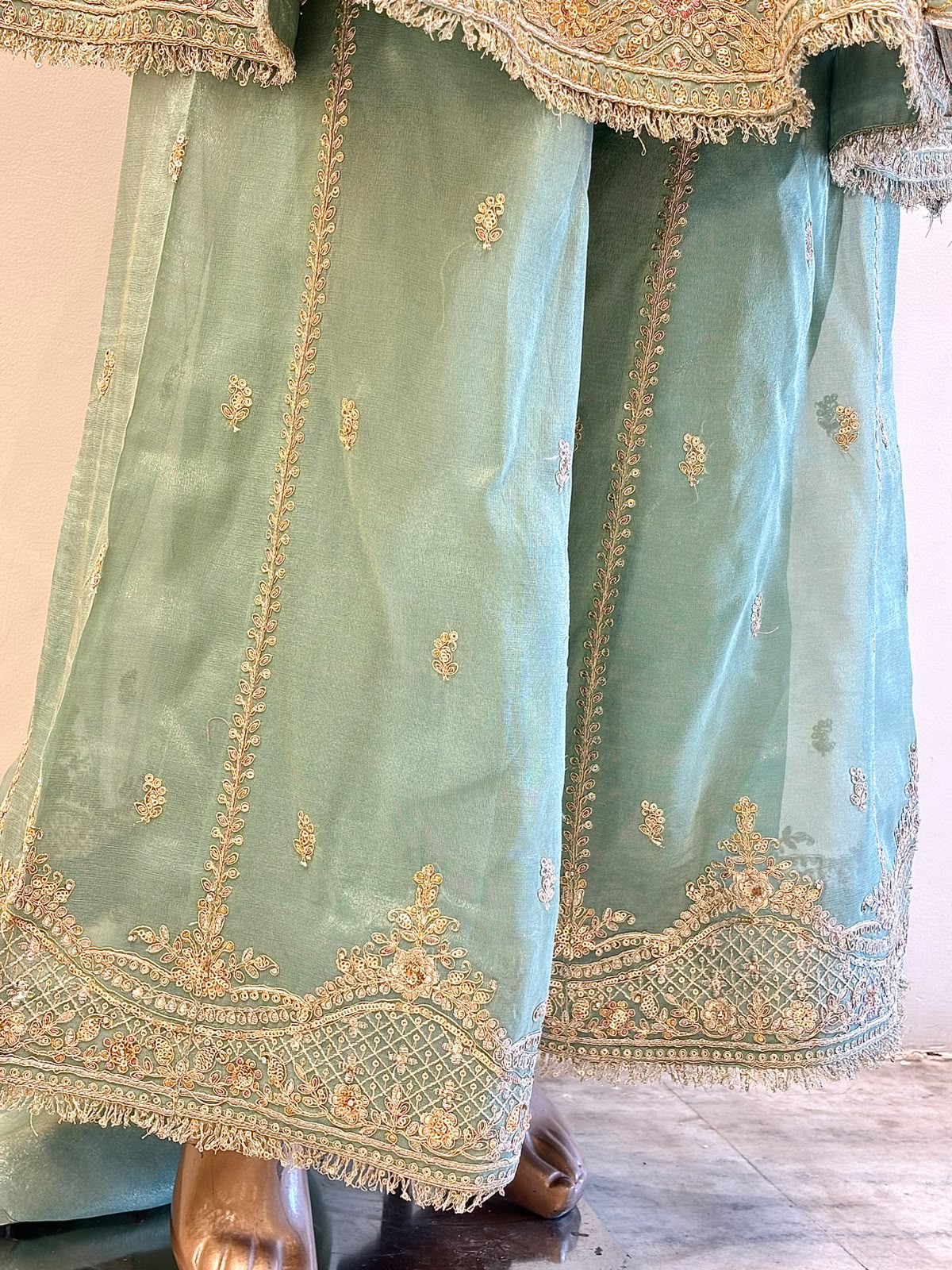 Shimmer Short Anarkali 3-Piece Dress