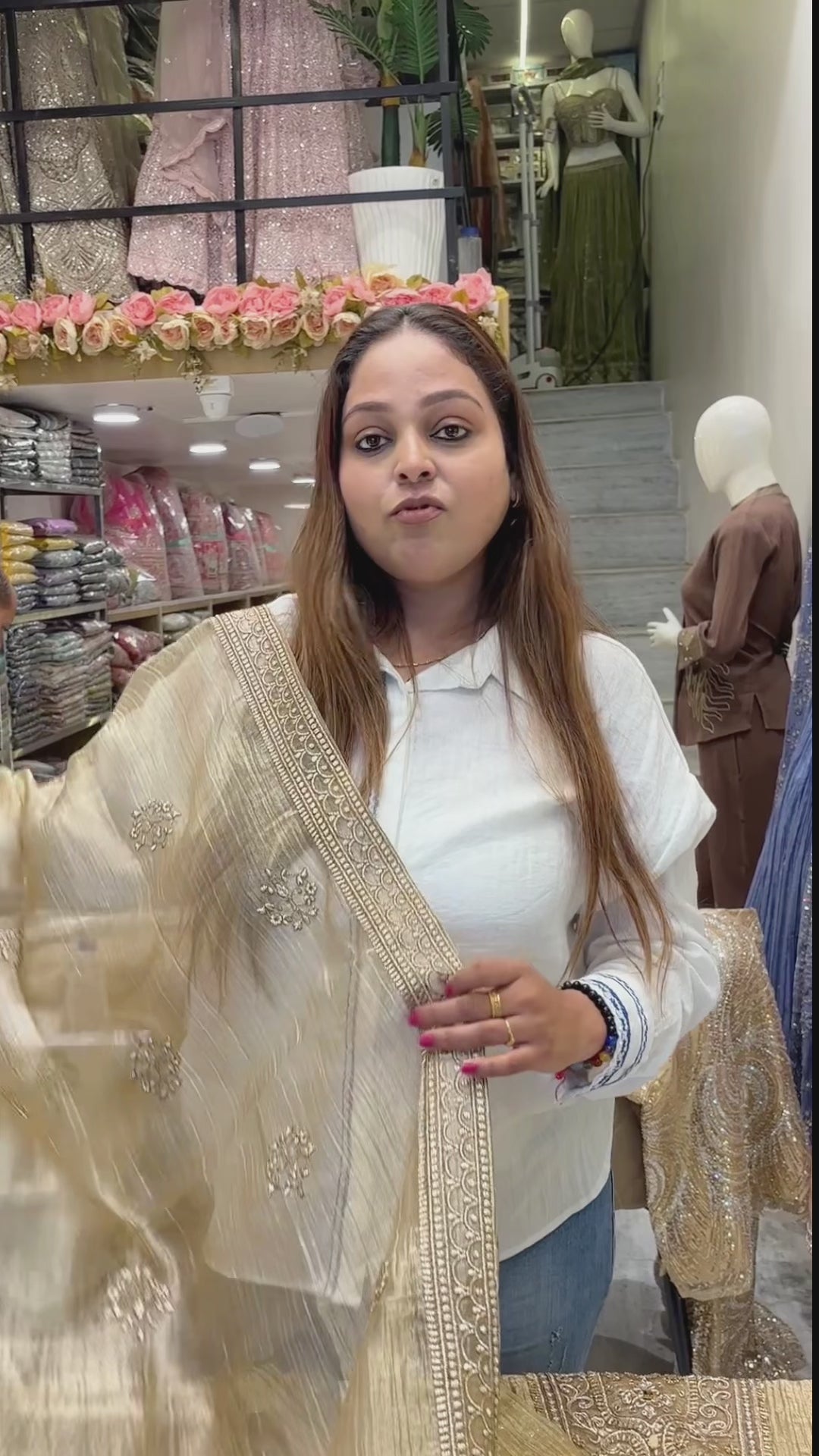 Readymade Long A-Line Anarkali