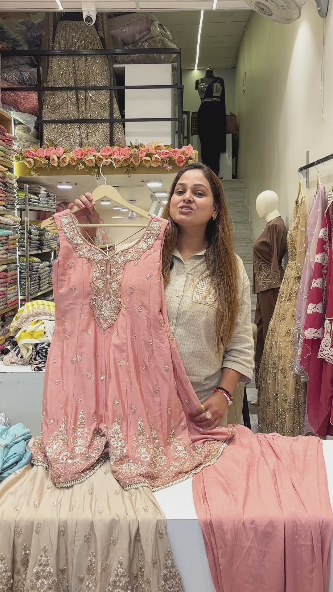 Short Anarkali with Farshi Salwar