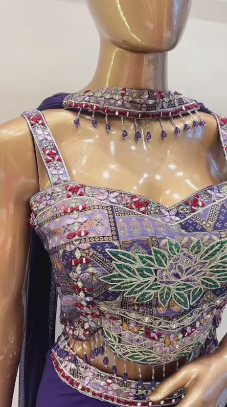 Mirror & Gota Work Indo-Western Dress